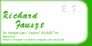 richard fauszt business card